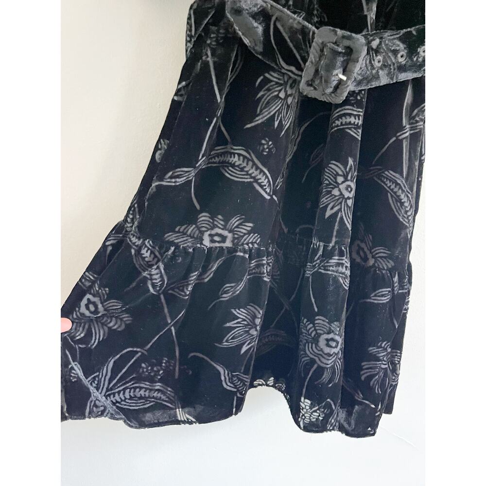 Ted Baker | NWT Tilliiy Belted Velvet Dress | Fit and Flare Mini | Black | Sz L - Picture 5 of 16